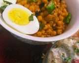 A picture of step 8 of Chana tikka masala.