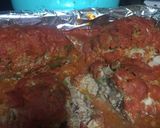 A picture of step 10 of Italian style meatloaf no catchup needed !!!.