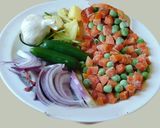 A picture of step 1 of Pearl Millet (kambu in Tamil) biryani.