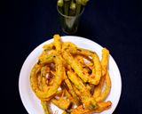 A picture of step 4 of Fried onion Scapes Rings.