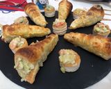 Foto del paso 8 de la receta Conos y volovanes rellenos de cóctel de gambas
