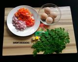 A picture of step 1 of Moringa Egg.
