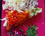 A picture of step 1 of Fruity Cabbage Salad.