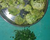 A picture of step 1 of Hara Chana Broccoli Subji.
