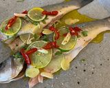 A picture of step 2 of Fragrant Sea Bass ‘En Papillote’.