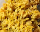A picture of step 7 of Jollof rice and beans.
