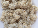 Aperitivo: Camarones apanados con Panko y Sésamo