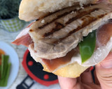 Foto del paso 7 de la receta: Serranitos de lomo, jamón y pimientos en el microondas con Lékué Grill