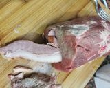 Foto del paso 4 de la receta: Boniato con papa y carne al horno