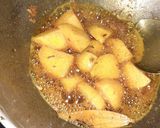 A picture of step 2 of Gobhi sabzi with rice.
