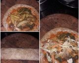 A picture of step 4 of Veg frankie rolls.