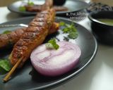 A picture of step 6 of Chicken seekh kabab.
