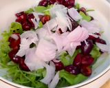 A picture of step 4 of Fresh Cherry 🍒 Salad with Feta Cheese 🧀 & Walnuts.