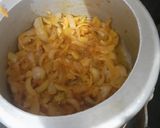 A picture of step 2 of Sev ki sabzi.