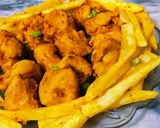 A picture of step 8 of Chicken pakora with french fries 🍗🍟.