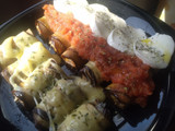 Canelones de berenjena rellenos de verduras