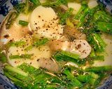 Hình bước làm 4 của món Canh Hẹ, Đậu Hũ Trứng Nấu Nấm Rơm
