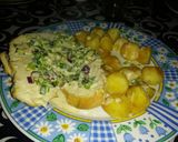 Foto del paso 4 de la receta: Pollo al verdeo con papas noisette