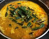 A picture of step 8 of Bhindi masala.