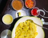 A picture of step 1 of Traditional sweet potato salad.