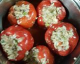 Foto del paso 9 de la receta: Rojo rojo: Pimientos en salsa, relleno (pescado) juruel y arroz