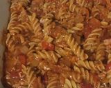 A picture of step 2 of Tomato, onion and tuna pasta bake.
