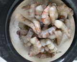 A picture of step 1 of Mongolian Shrimp and Scallops.