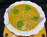 A picture of step 6 of Chicken Hareesa.