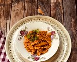 A picture of step 8 of Spicy Red Sauce Pasta 🍝.