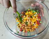 A picture of step 17 of Mango and Chickpeas Salsa puffs.