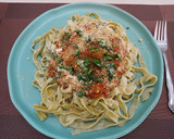 Foto del paso 7 de la receta: Fettuccine de espinacas a la Machaca Sonora