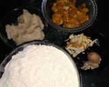 A picture of step 1 of Gur papdi.