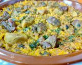 Foto del paso 7 de la receta: Arroz al horno trufado con carrillada y solomillo