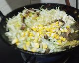 A picture of step 2 of Weightloss cabbage mushroom sabji.