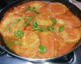 Foto del paso 5 de la receta: Tortitas de papa en salsa de tomate rojo