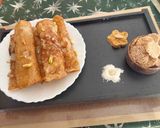 A picture of step 4 of Patisapta pitha -A Bengali sweet.
