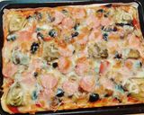 Foto del paso 10 de la receta: Pizza frankfurt con alcachofa