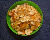 A picture of step 6 of Raw banana masala chips.