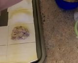 A picture of step 11 of Gregg's style cheese n onion pasties.