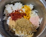 A picture of step 1 of Leftover Rice pakoda.