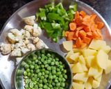 A picture of step 1 of Instant pav bhaji.