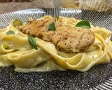 A picture of step 6 of Chicken Fettuccine Alfredo 🍝.