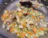 A picture of step 2 of Pork in a creamy artichoke sauce with saffron mash.