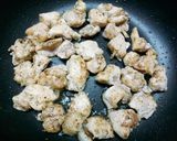 A picture of step 4 of Black pepper chicken.