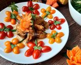 Hình bước làm 1 của món Hoa cỏ mùa Xuân