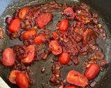 A picture of step 5 of Rocket sundried tomato rigatoni.