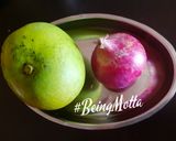 A picture of step 1 of Fresh Raw Mango Pickle.