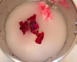 A picture of step 1 of Rose lassi.
