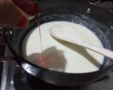 A picture of step 1 of Paneer Rabadi.