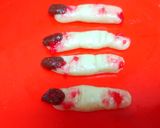 A picture of step 2 of Witch finger cookies.